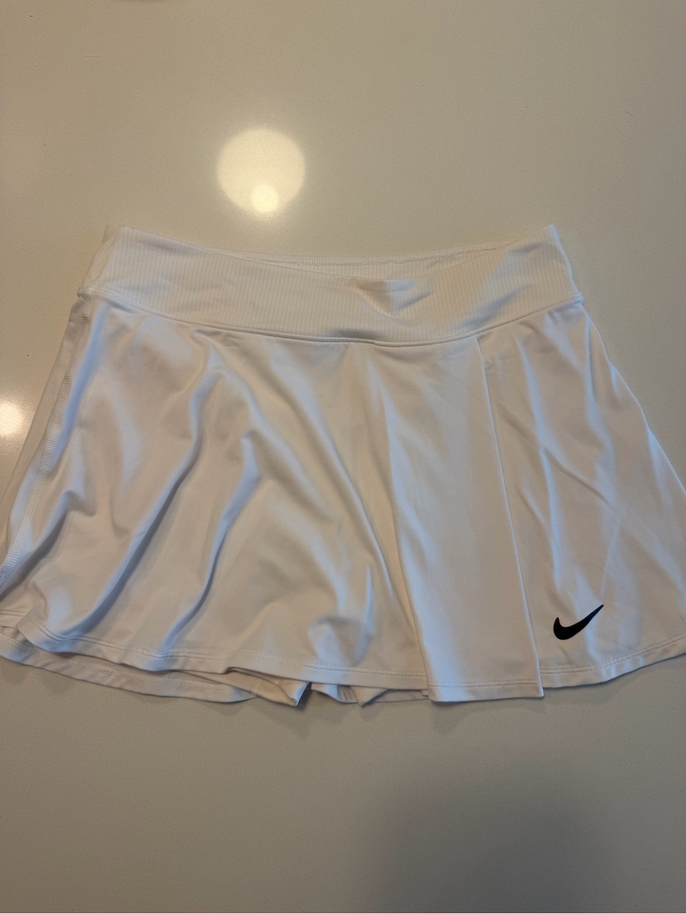 Nike White Women's Tennis Skort with Black Swoosh